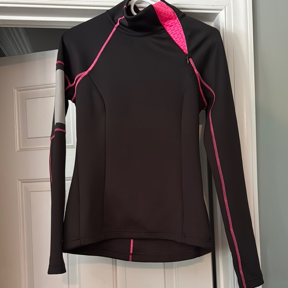 Women's Spyder Black and Pink Athletic Top
